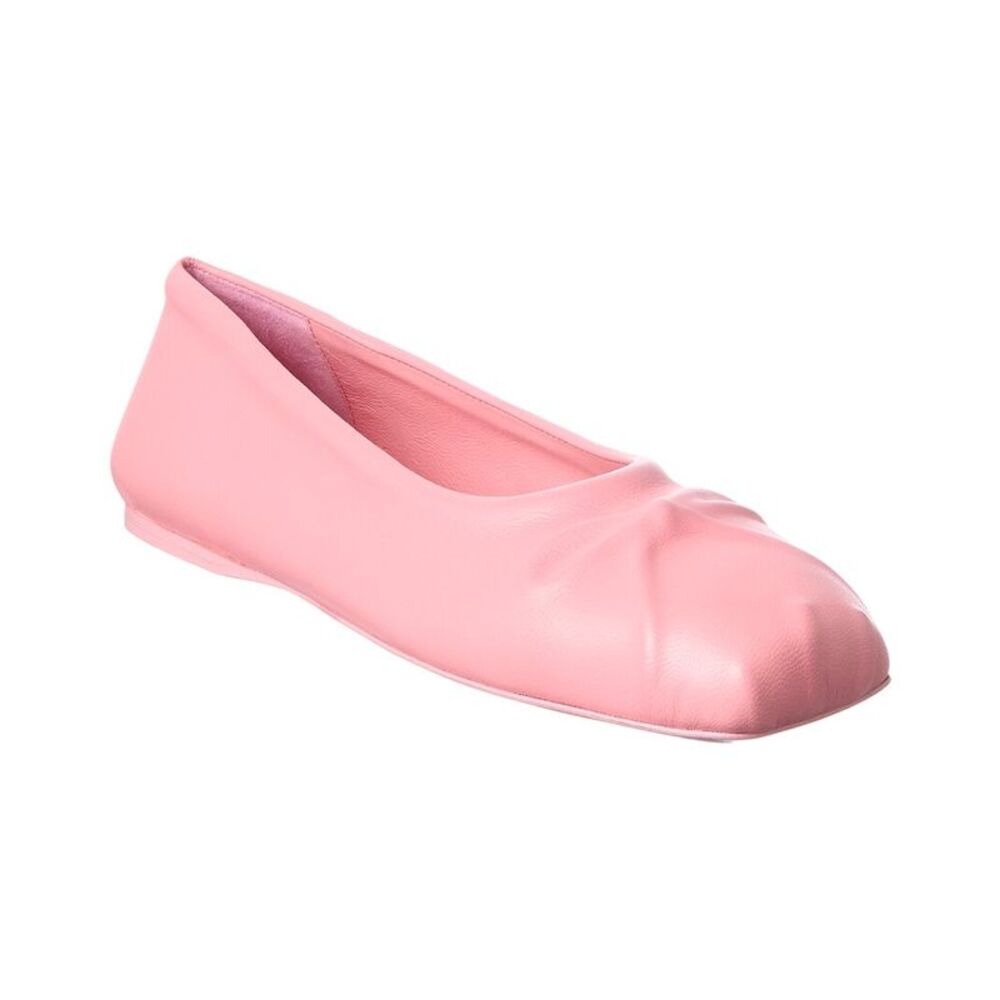 Marni Bow Leather Ballerina Flat, Pink